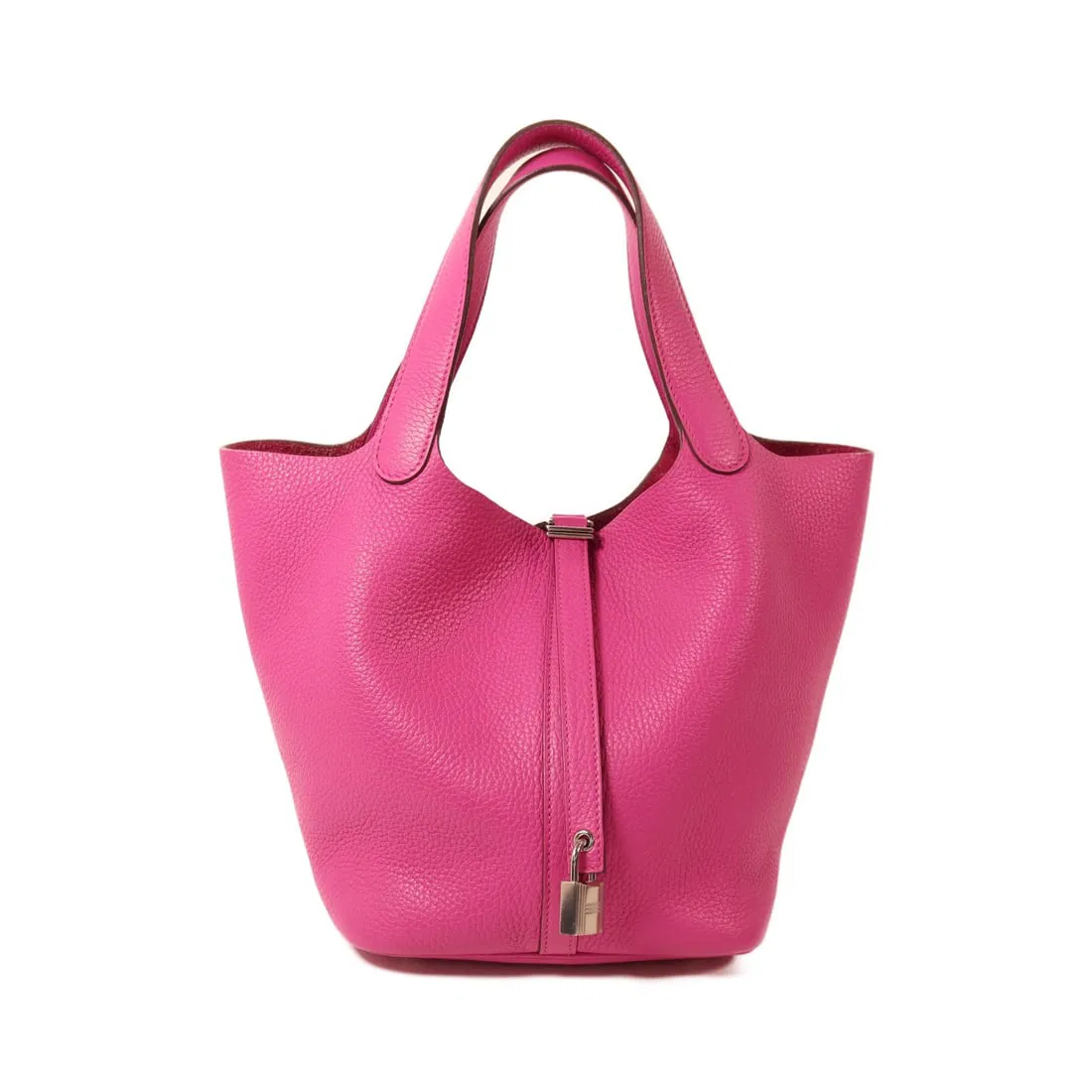 Hermes Picotin MM Magnolia Purple Clemence Leather Tote with Palladium Hardware