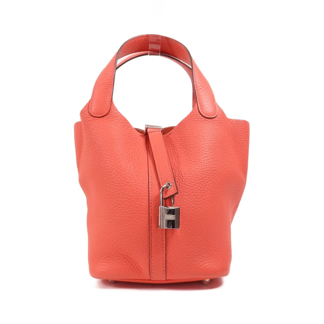 HERMES Picotin PM Handbag Rose Texas Calfskin Leather