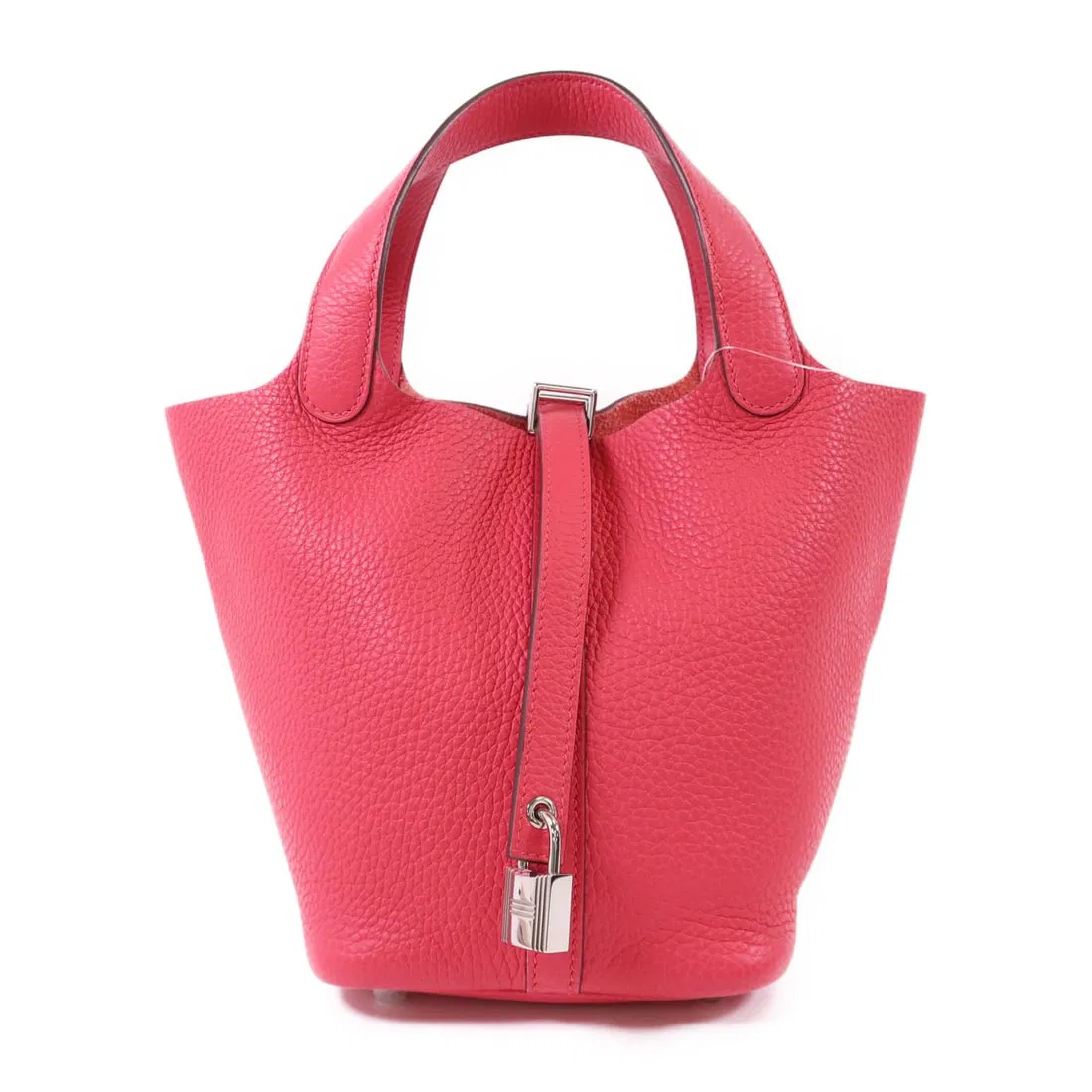 HERMES Picotin PM Tote Bag Rose Extreme Calfskin Leather