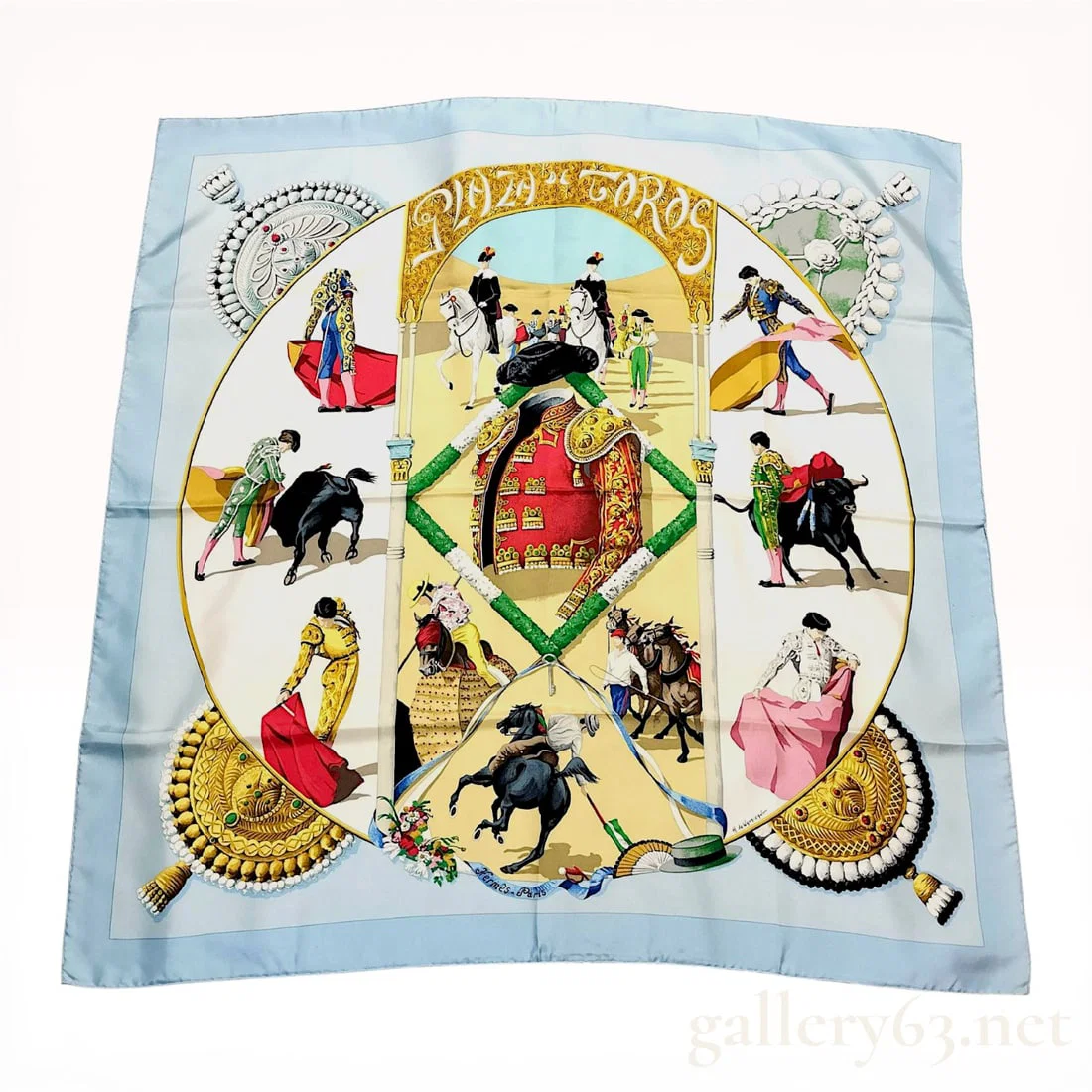 Hermes Plaza de Toros Silk Scarf by Hubert de Watrigant