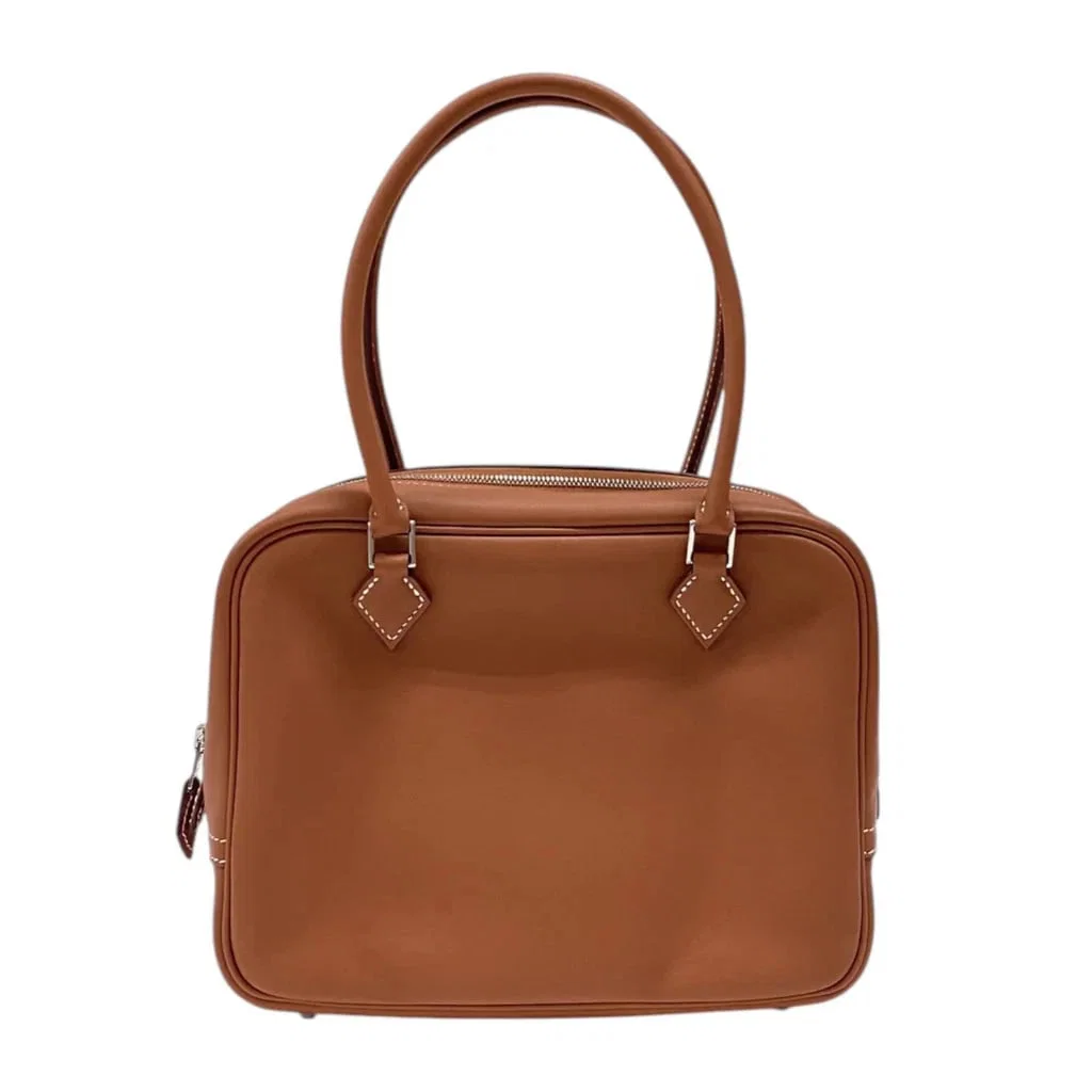 HERMES PLUME 20 K SWIFT HANDBAG GOLD SILVER
