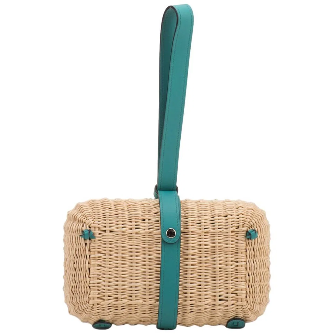 Hermes Rare Blue Paon Picnic Clutch Bag with Wallet