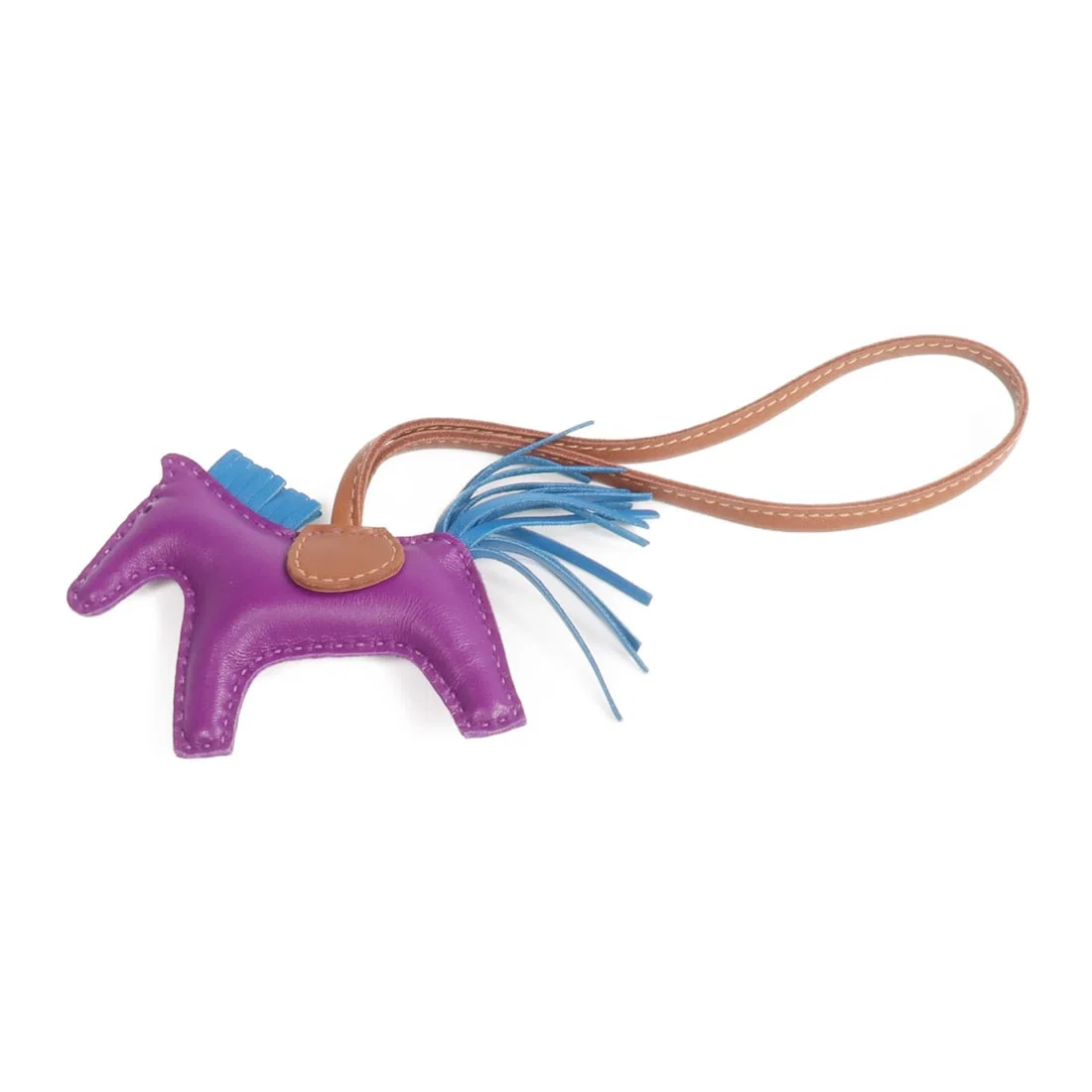Hermes Rodeo PM Purple Lambskin Bag Charm Accessory