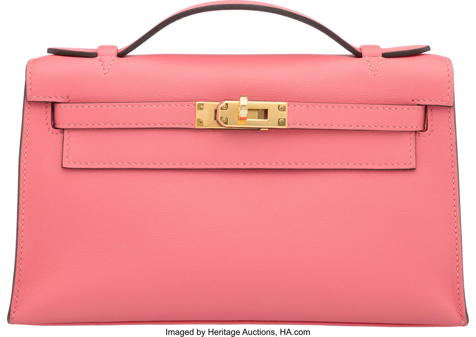 Hermès Rose Azalee Swift Leather Kelly Pochette