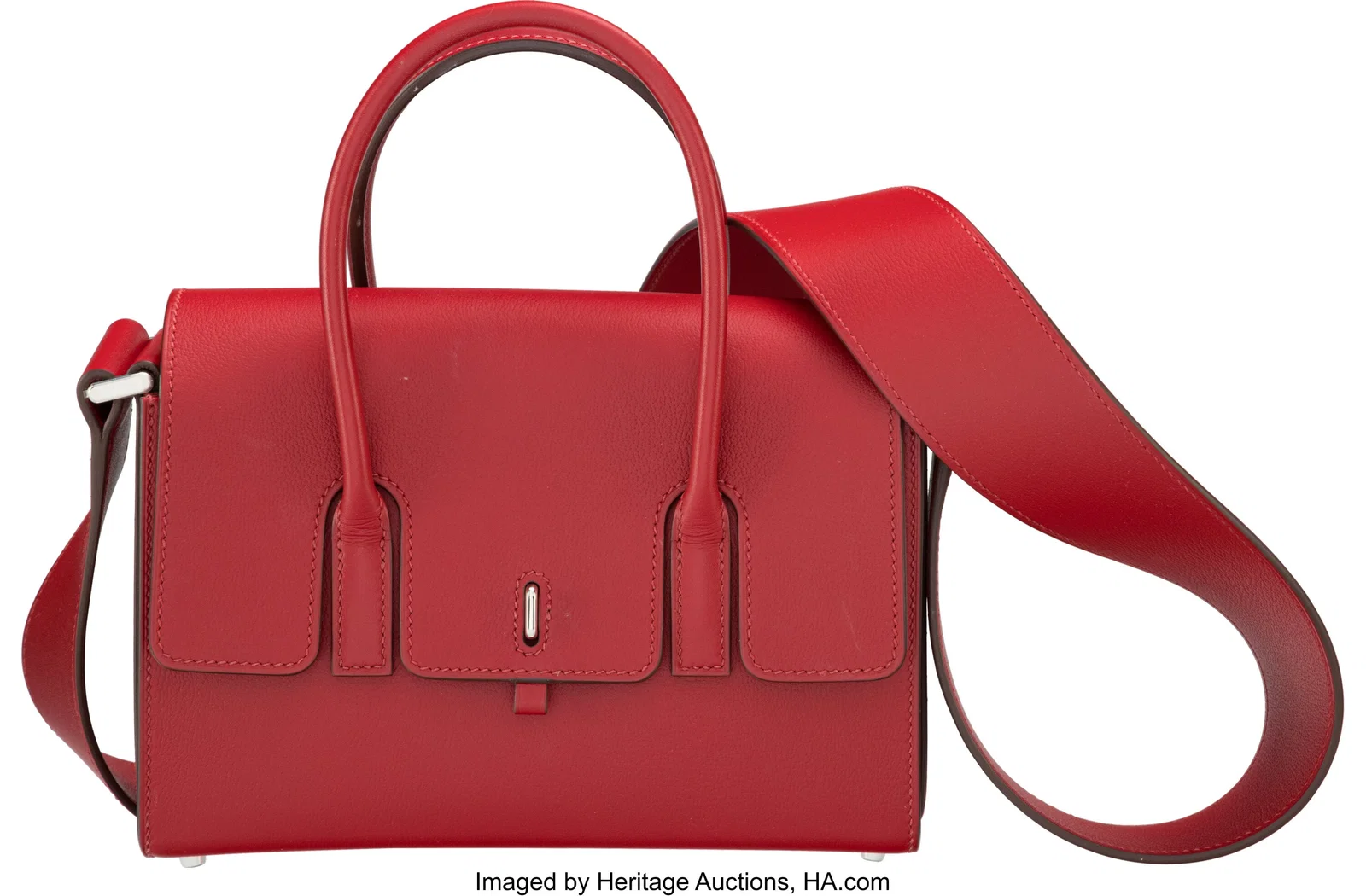 Hermès Rouge Casaque Evercolor Leather New Drag