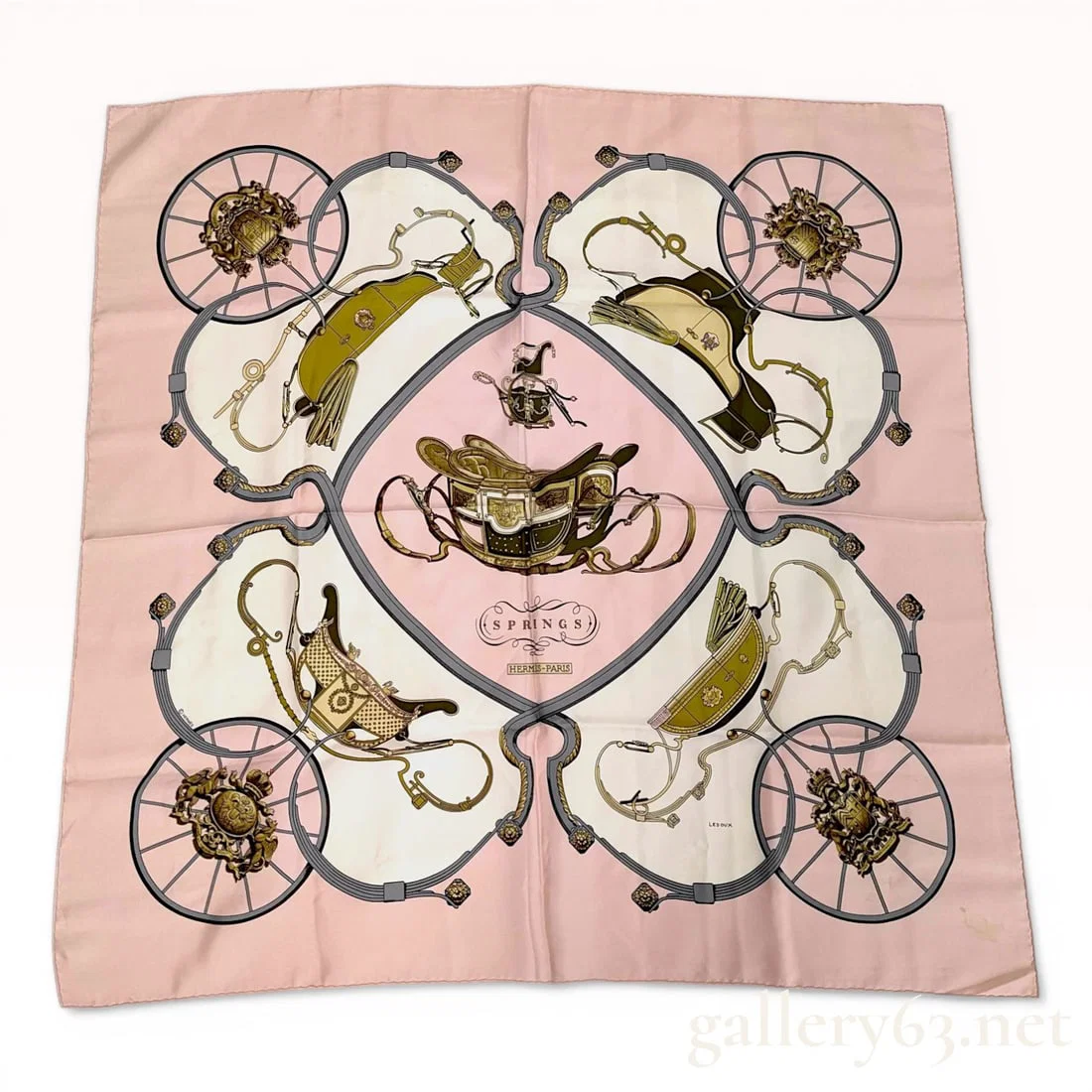 Hermes Springs Silk Scarf Designed by Philippe Ledoux