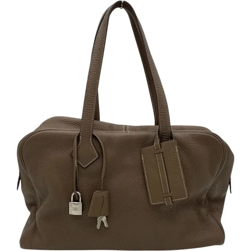 HERMES VICTORIA STAMP ETOUPE SHW CLEMENCE LEATHER TOTE