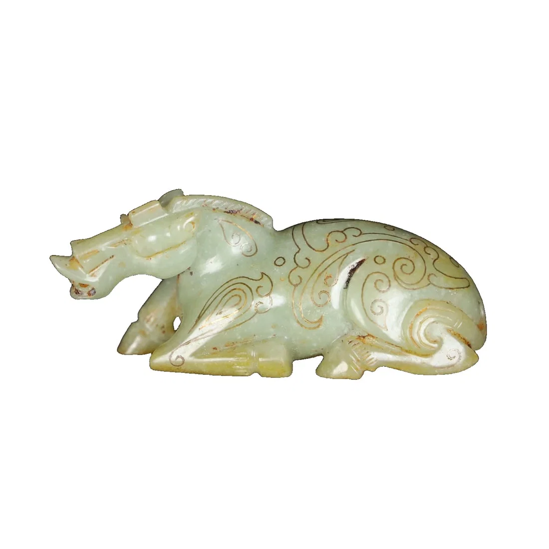Hetian jade horse
