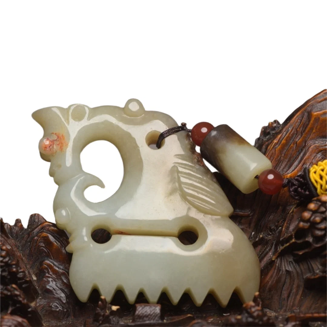 Hetian jade pig dragon