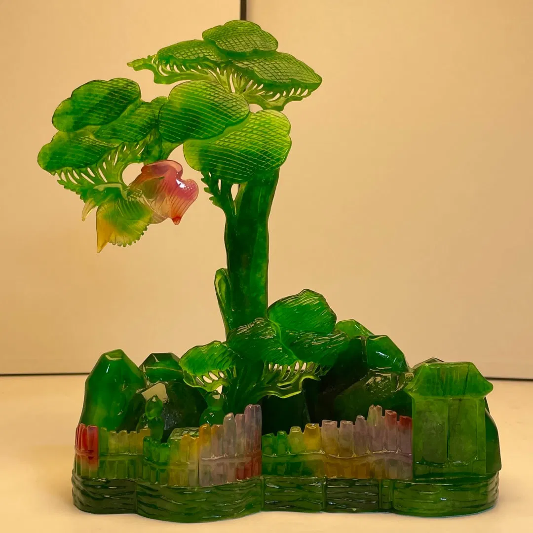 High-quality, colorful, three-dimensional jadeite ornament