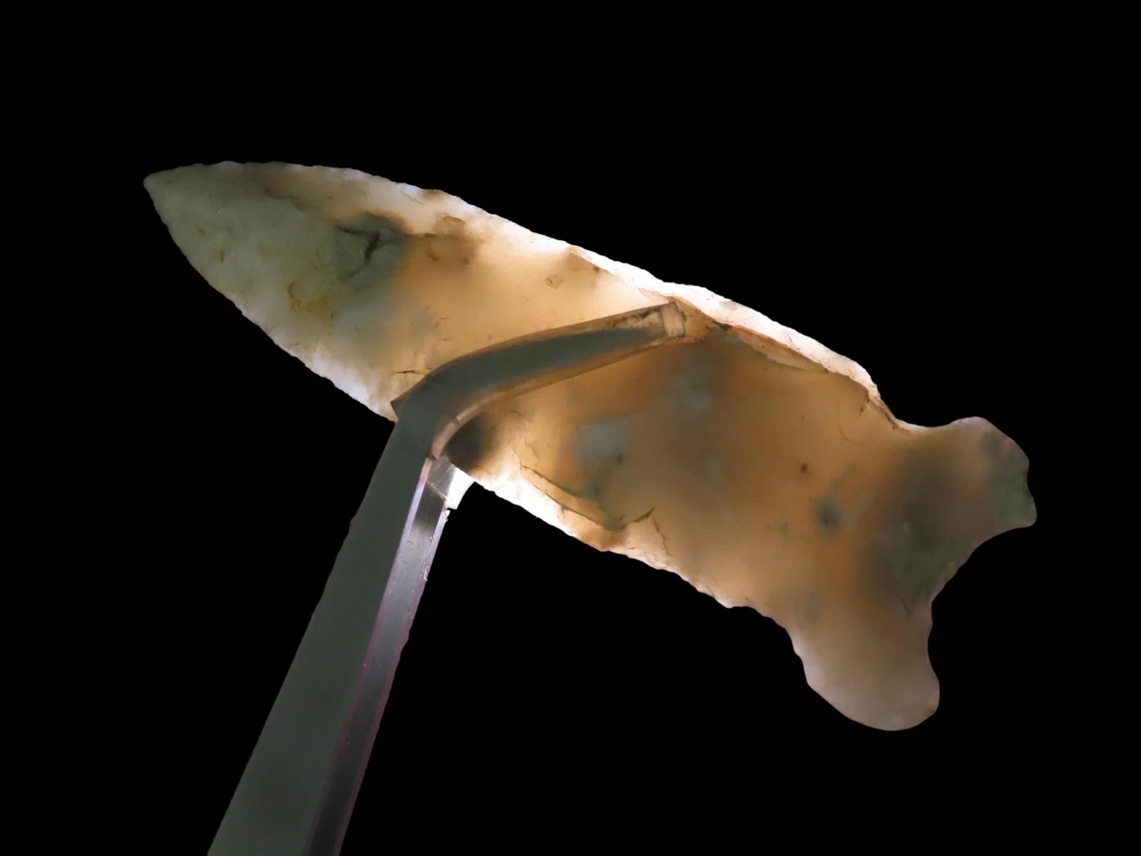 Highly Translucent 3 3/8" Graham Cave, Madison Co. Illinois. Motley COA. Beautiful piece of