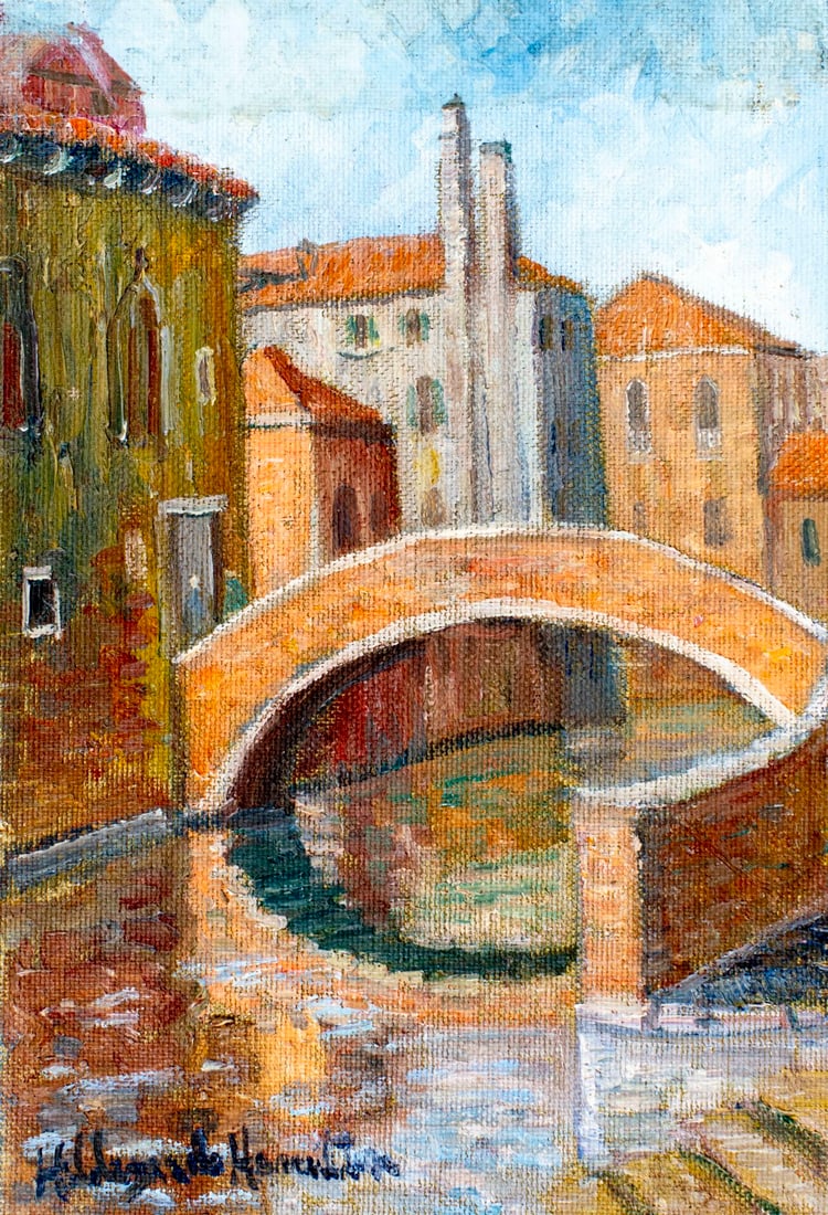 Hildegarde Hamilton (FL,VA,1898-1970) oil painting