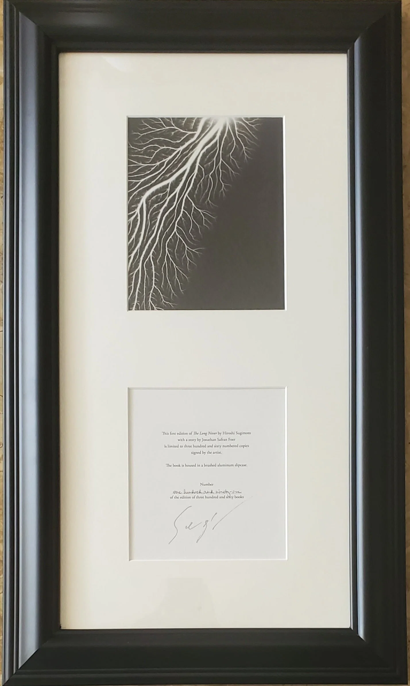 Hiroshi Sugimoto, 'Lightning Fields' I, With Hand Signed/Numbered Cutout