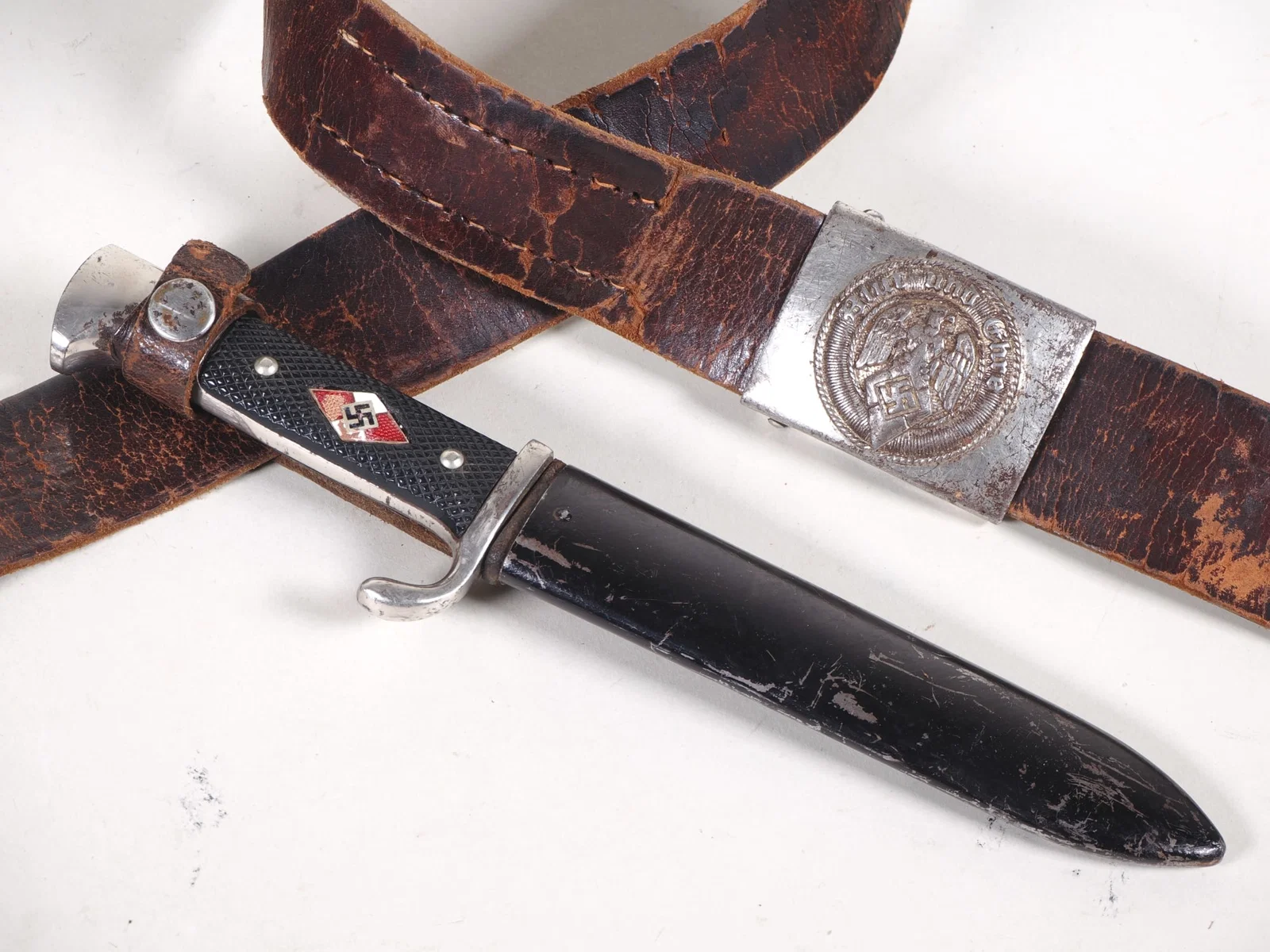 Hitler Youth belt and Kronejung hiking knife
