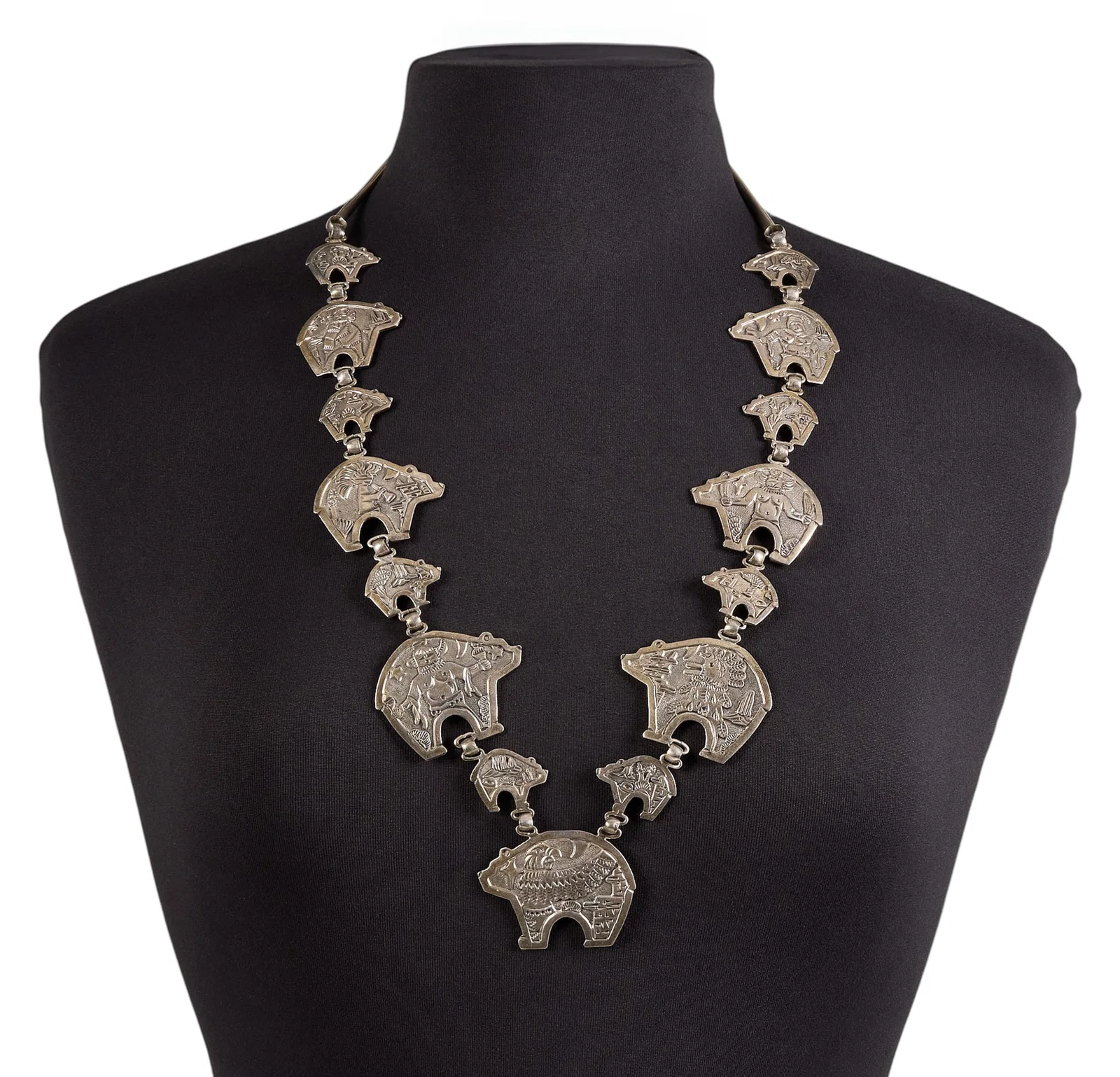 Hopi Sterling Silver Storyteller Necklace