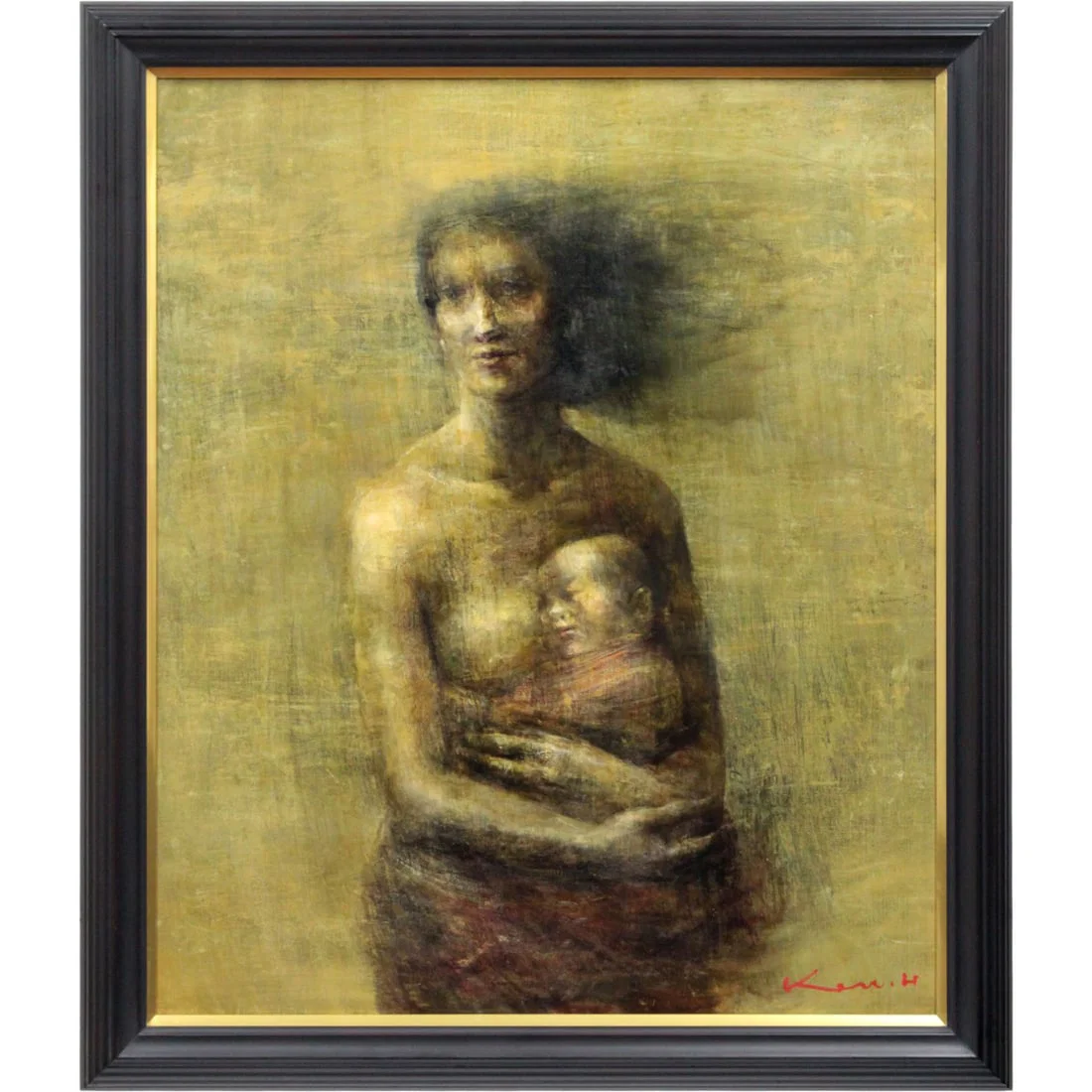 Hori Ken "Kaze" Oil Painting, Oil on Canvas Artwork
