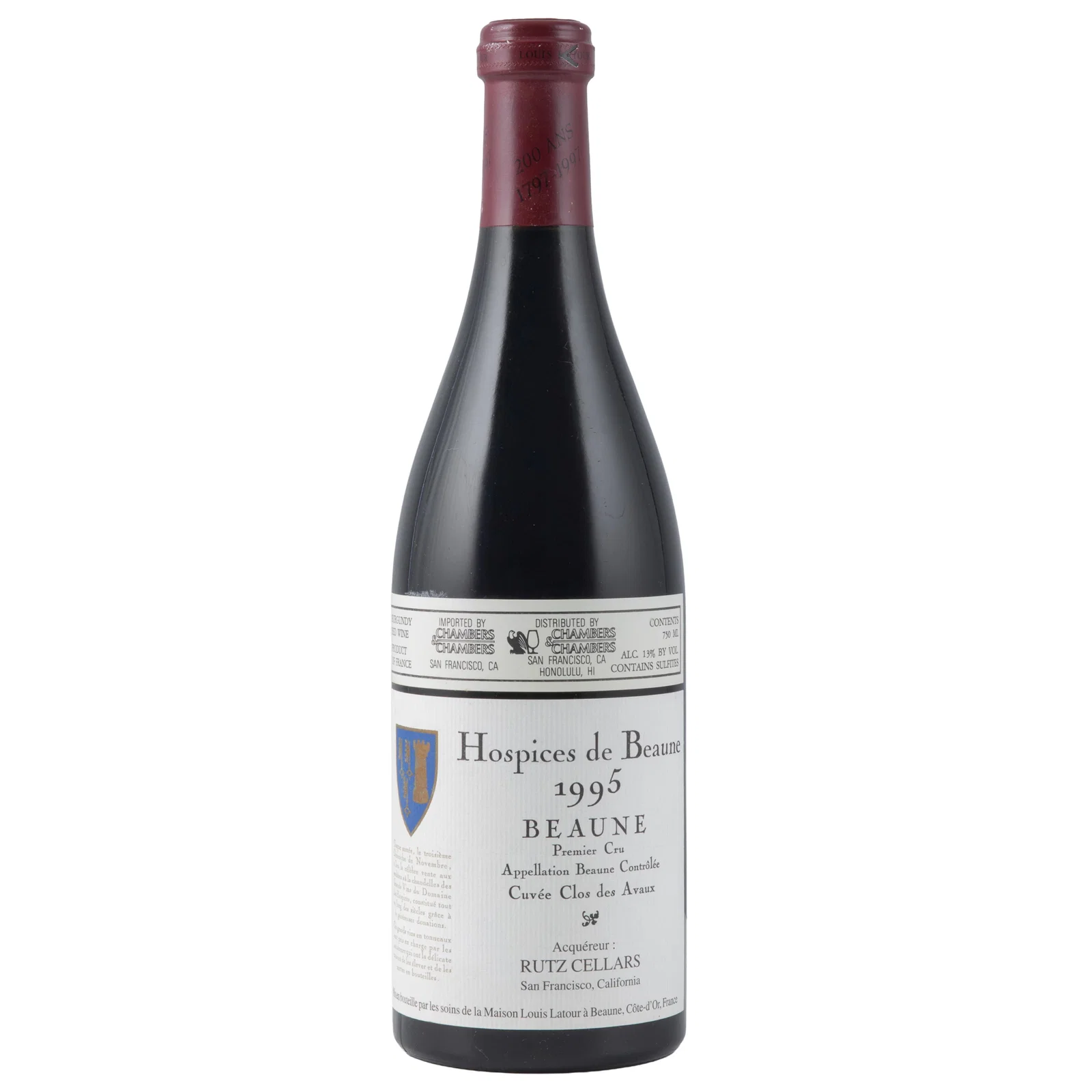 Hospices de Beaune Cuvee Clos des Avaux 1995