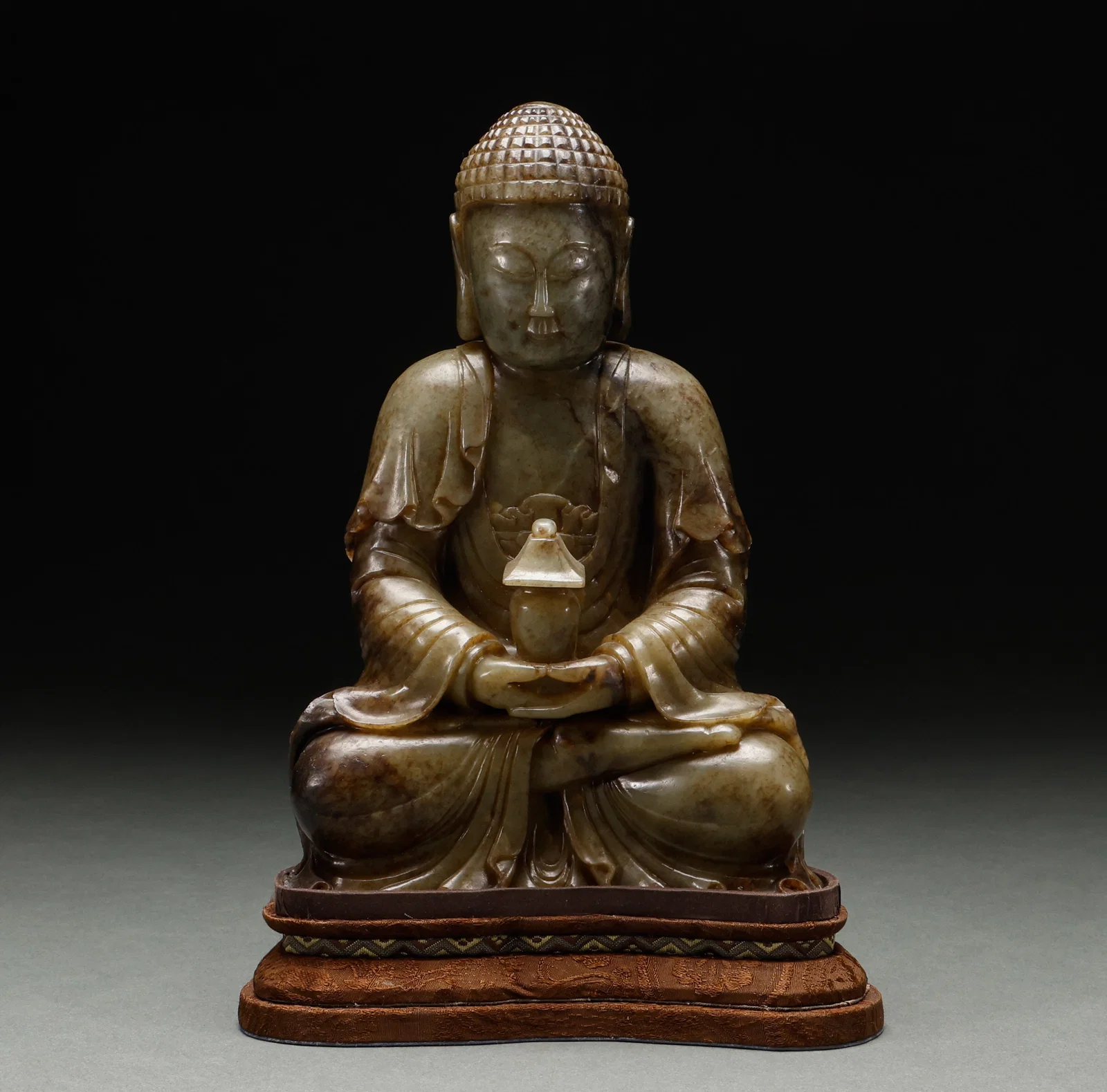 Hotan Jade Sakyamuni Statue in the Qing Dynasty or before