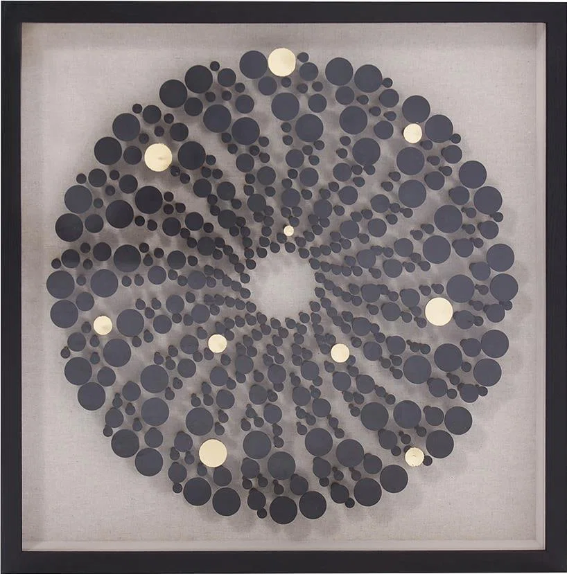 Howard Elliott Sunburst Golf Tee Shadowbox Art 23.75" Square