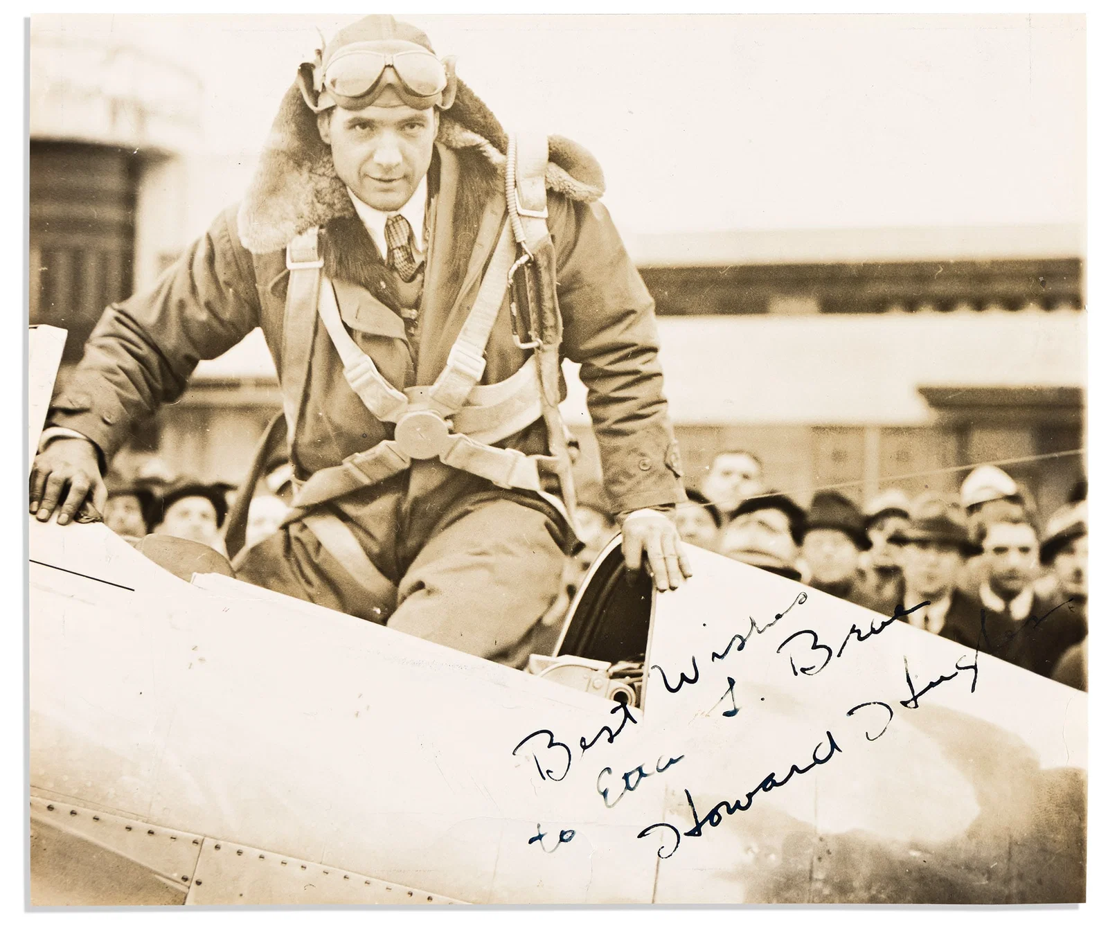 Howard Hughes. Photograph Signed and Inscribed, "Best Wishes / to Etta L. Brae,"