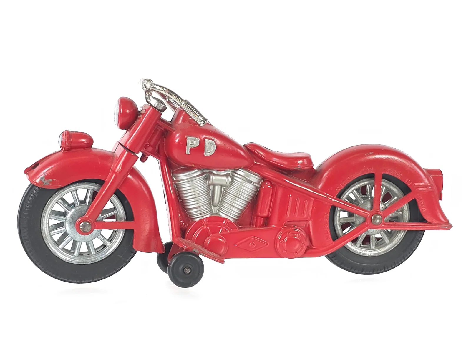 Hubley Toys P.D. Motorcycle in Red