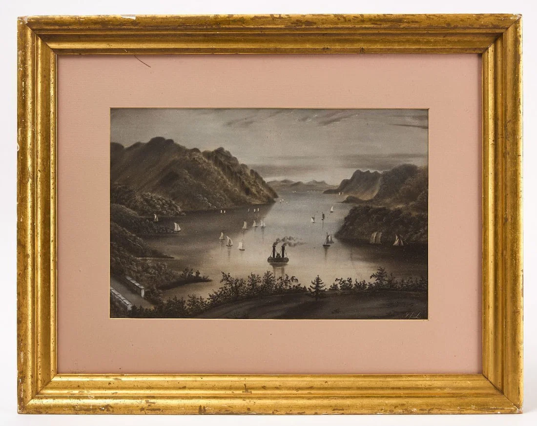 Hudson River School - Sandpaper Folk Drawing