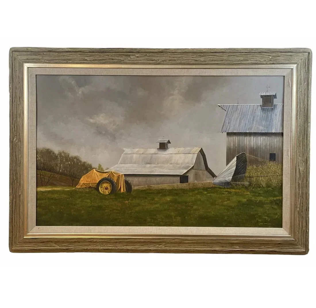 Huge Farm Oil Painting by Walt Johnston