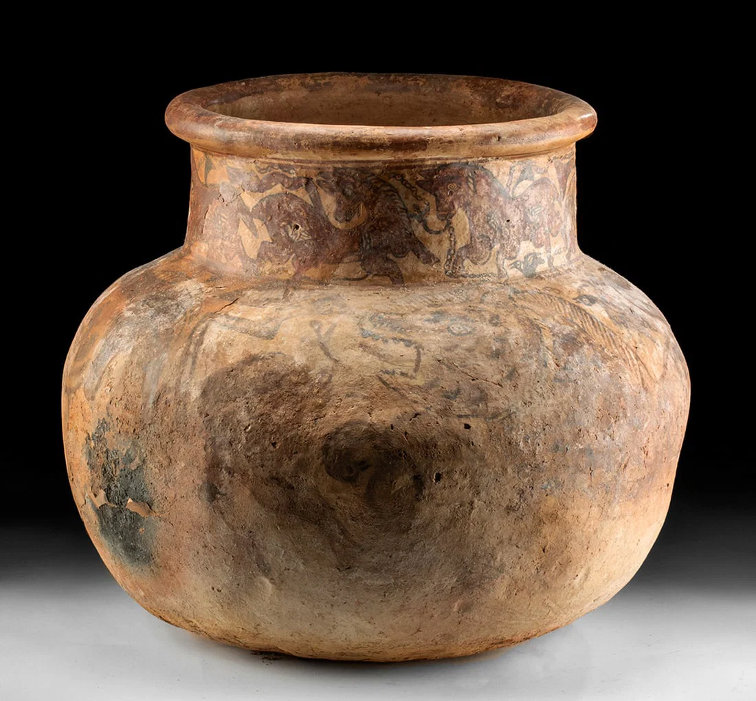 Huge Gandharan Pottery Zoomorph Jar, TL Tested