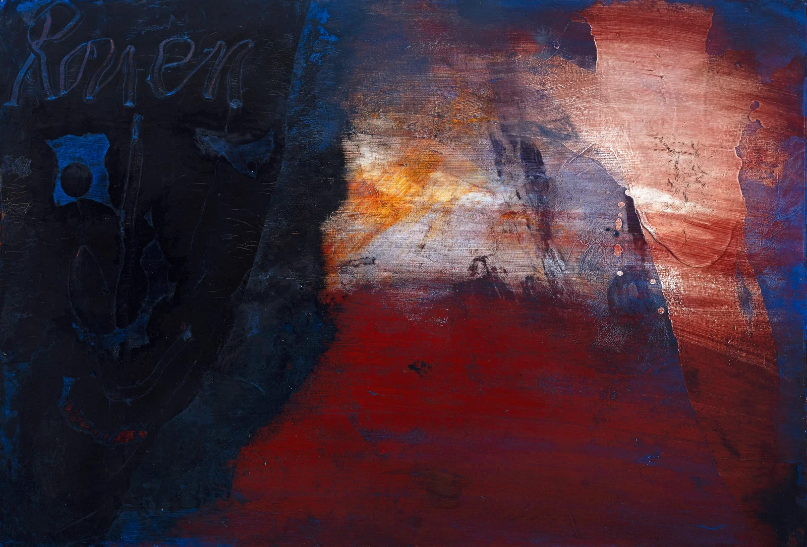 HUGHIE O'DONOGHUE (B.1953) North of Rouen (2000) Oil on board, 80 x 117cm Provenance: Rubicon