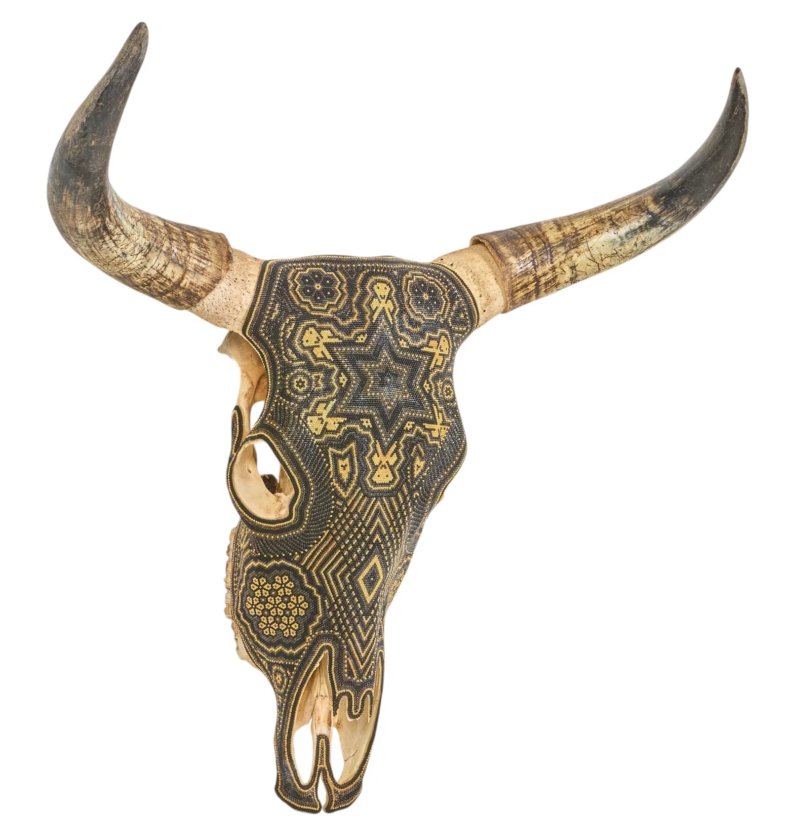 Huichol Beaded Steer Skull