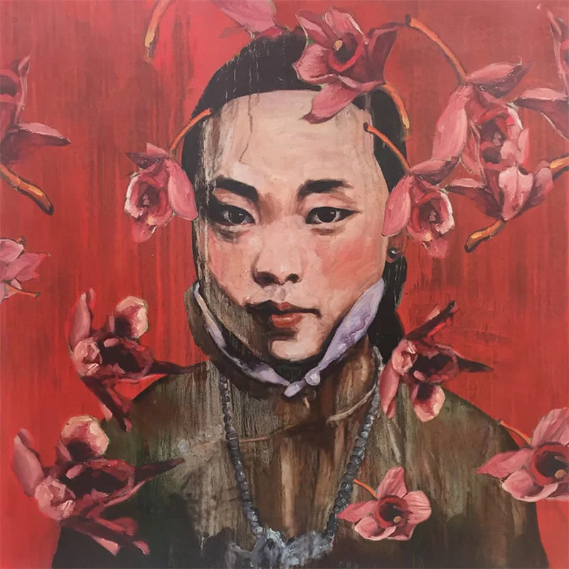 Hung Liu, Red Flowers