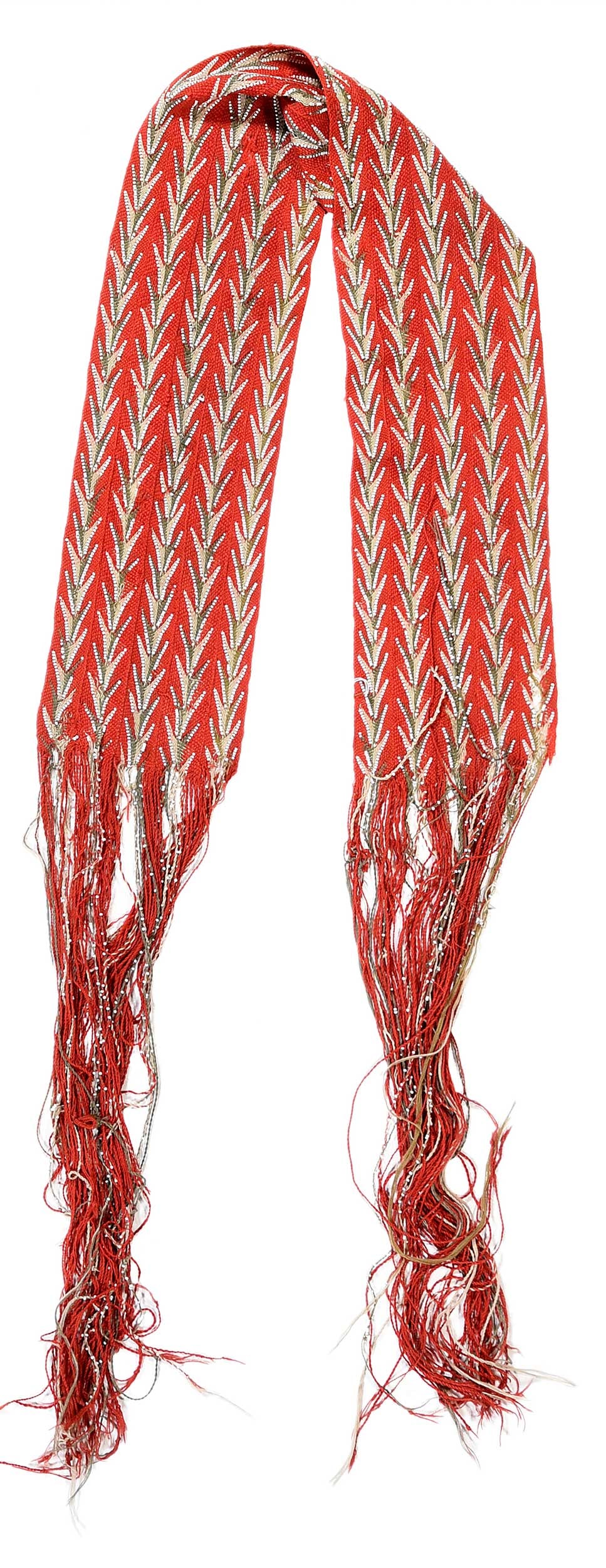 Huron Finger Woven and Beaded Sash