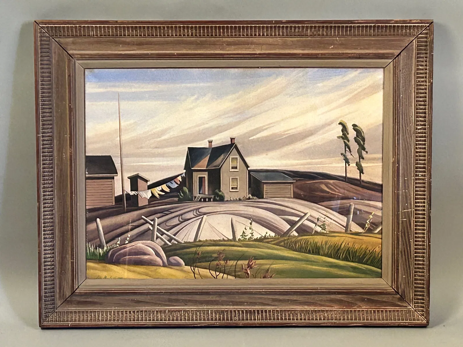 Ian MacIver (Scottish, 1903–1975) Farmhouse Landscape, 1948