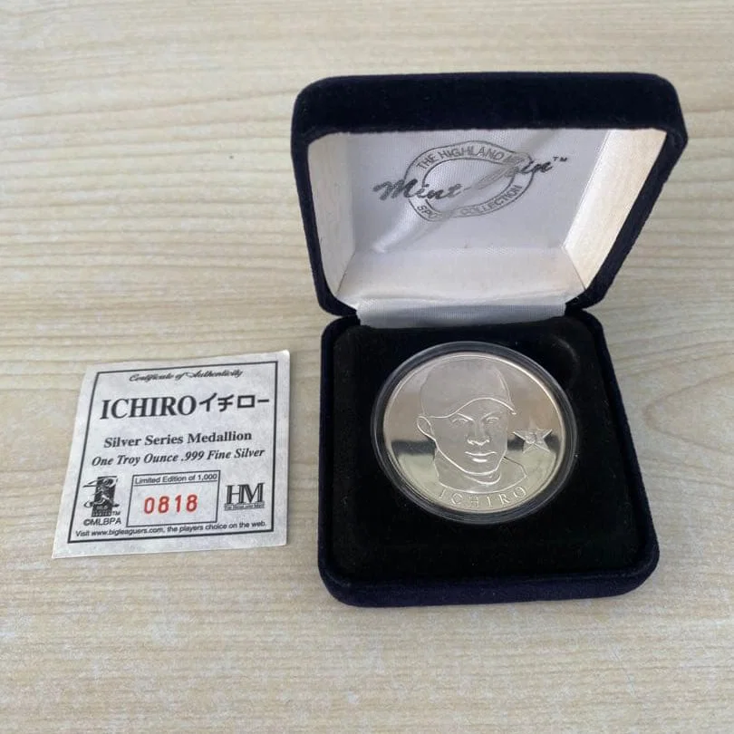 Ichiro silver coin, limited edition of 1000 pieces, brand new condition, pure silver, 1 ounce.