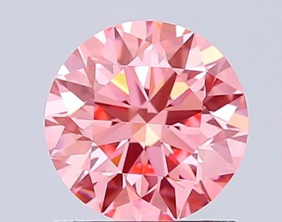 Ideal Loose Diamond - ROUND 1.09ct Fancy Vivid Pink VVS2