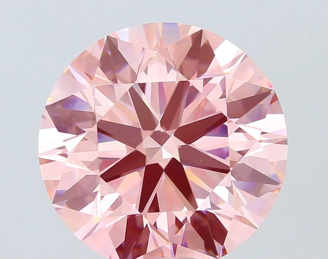 Ideal Loose Diamond - ROUND 14.1ct Fancy Vivid Pink VS1