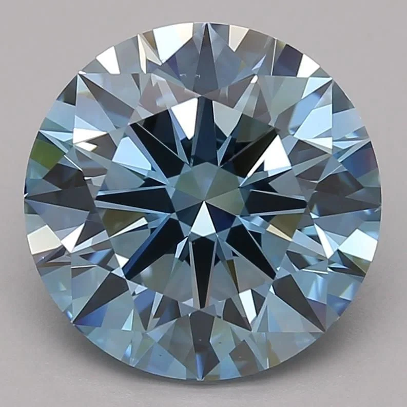 Ideal Loose Diamond - ROUND 4.79ct Fancy Vivid Blue VVS1