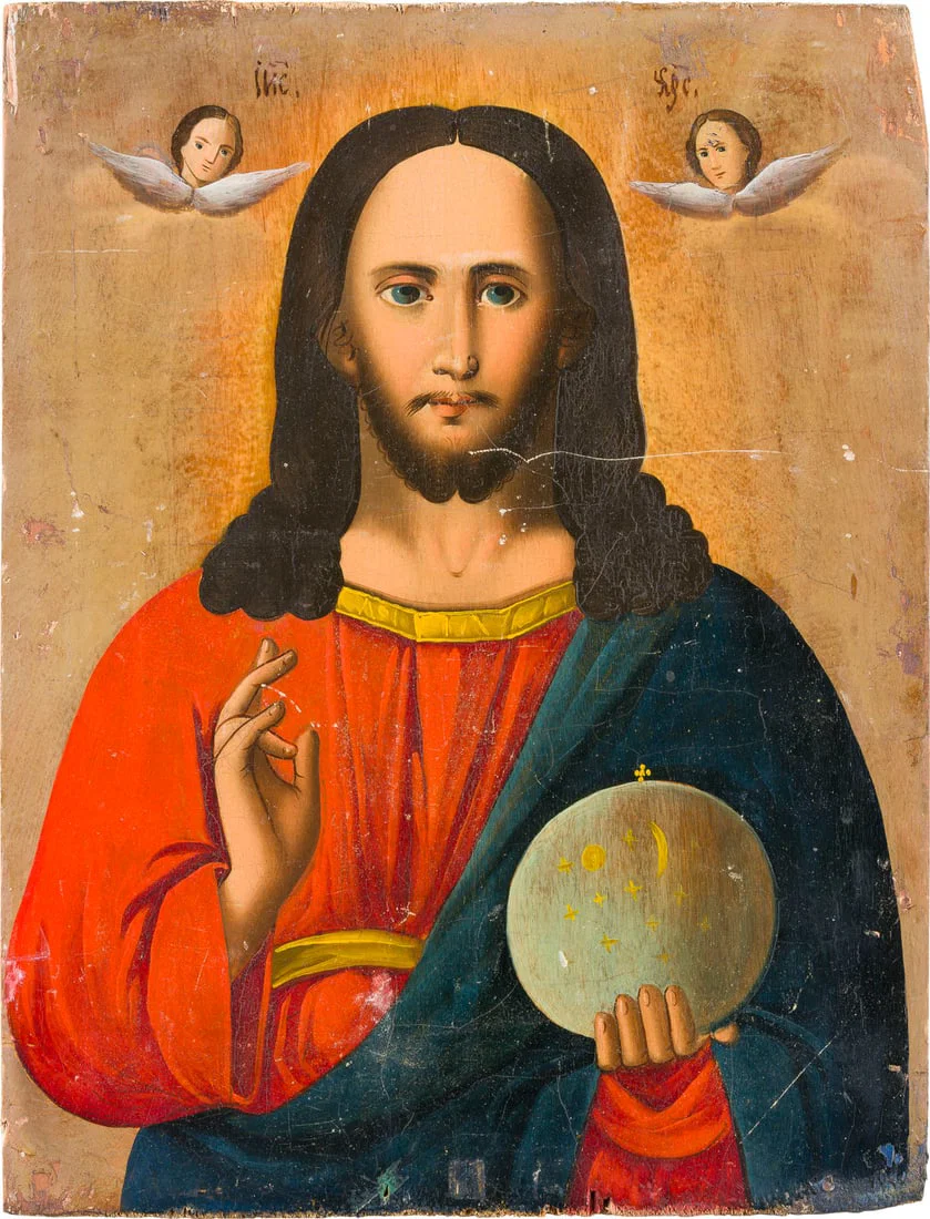 | IKONE MIT CHRISTUS DEM WELTENHERRSCHER