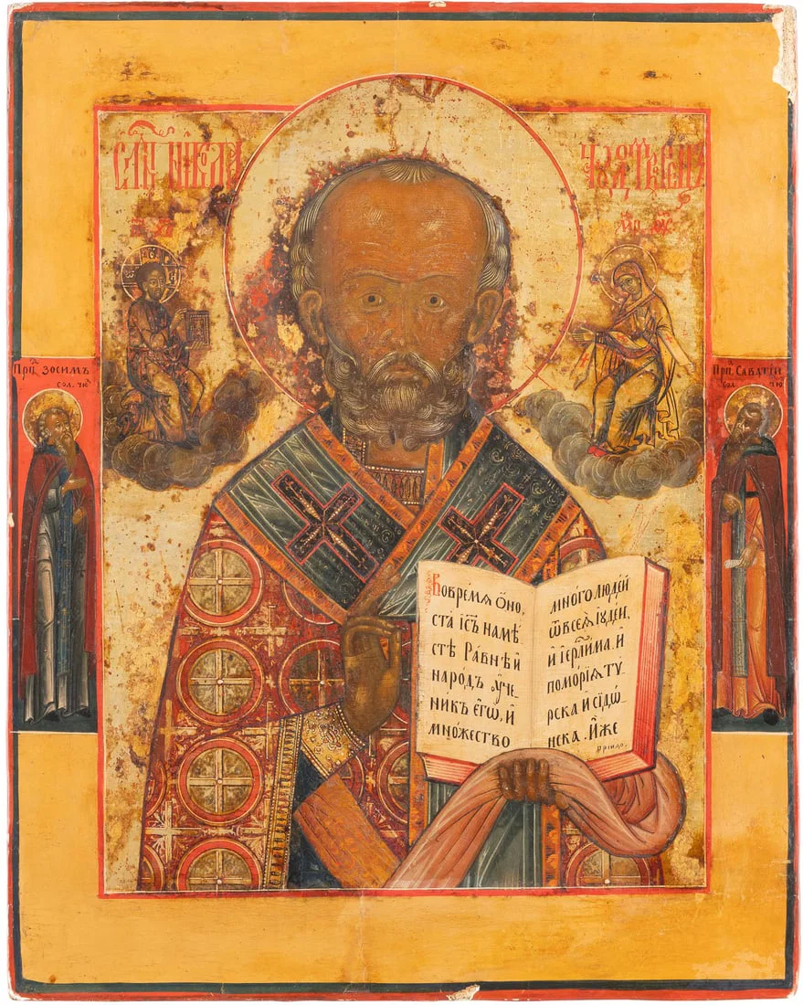 | IKONE MIT DEM HEILIGEN NIKOLAUS VON MYRA