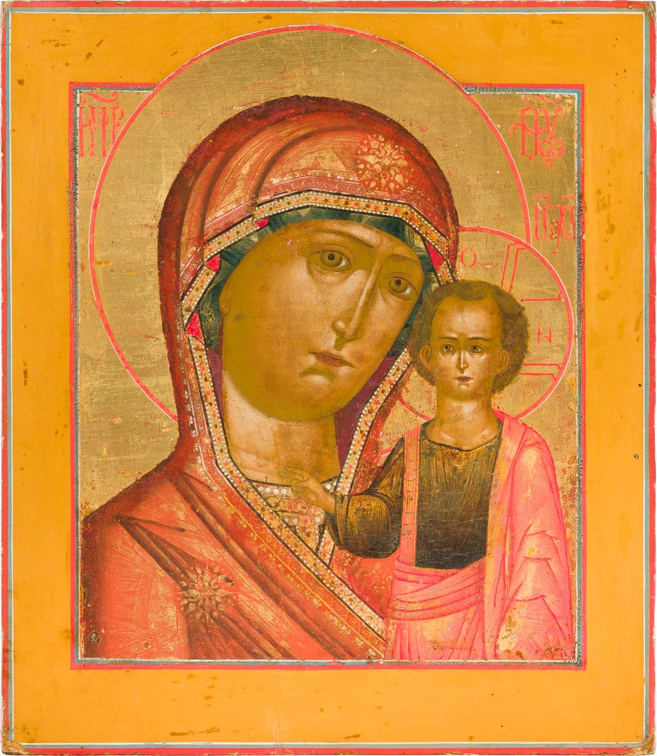 | IKONE MIT DER GOTTESMUTTER VON KASAN (KASANSKAJA)