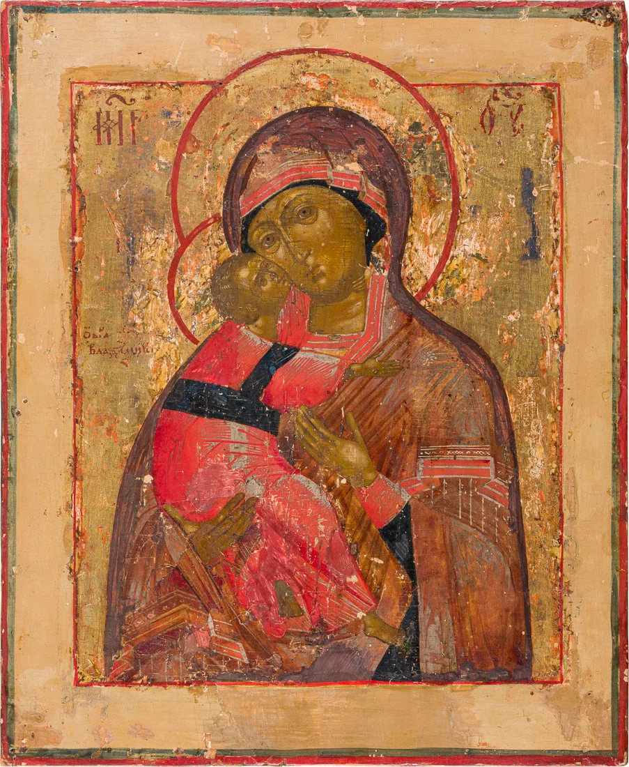 | IKONE MIT DER GOTTESMUTTER VON WLADIMIR (WLADIMIRSKAJA)