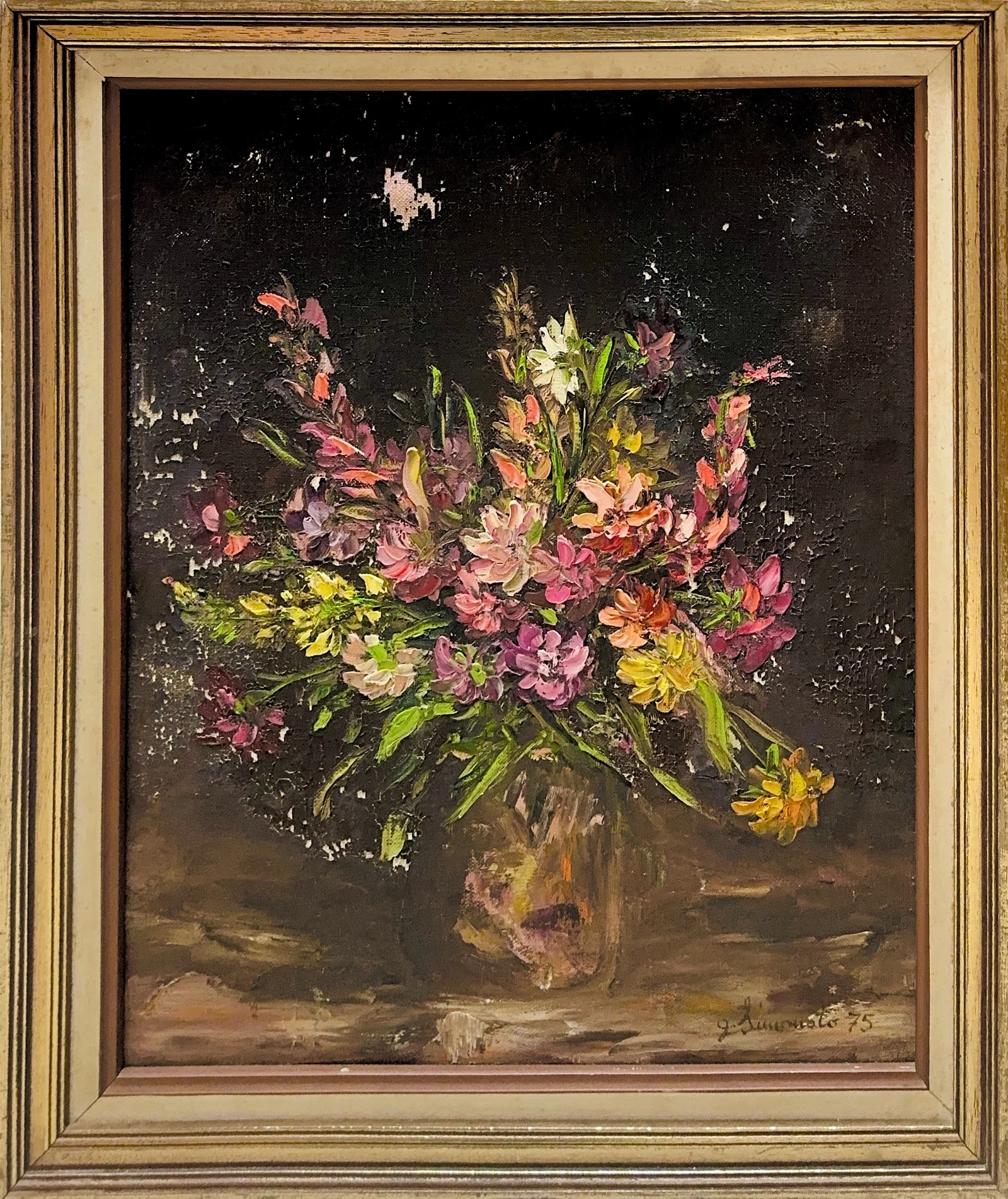 Illegible Signature, Oil on Canvas (20th Century)