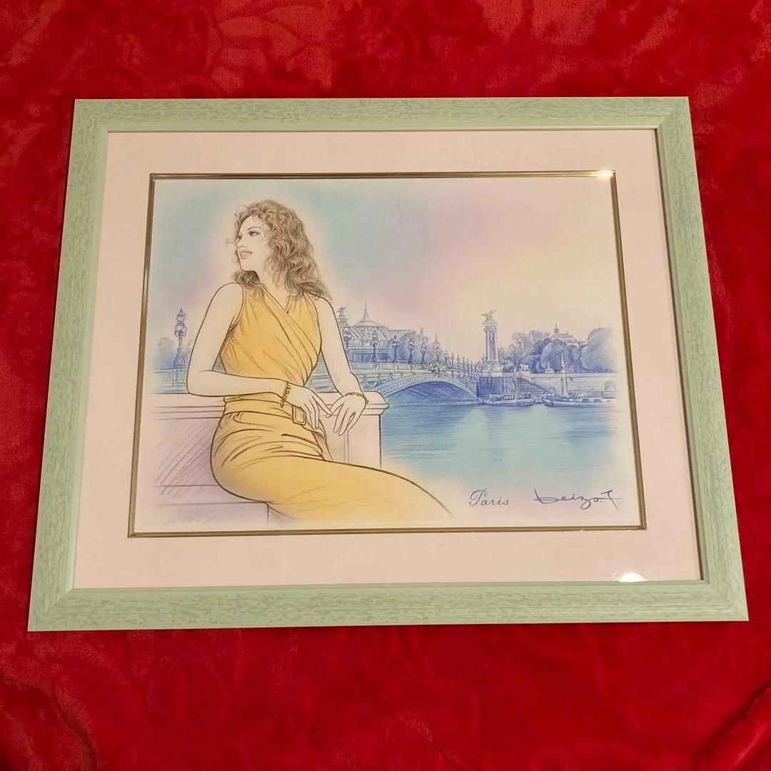 Illustration by Keizo Tsukamoto, artist's signature, with certificate of authenticity