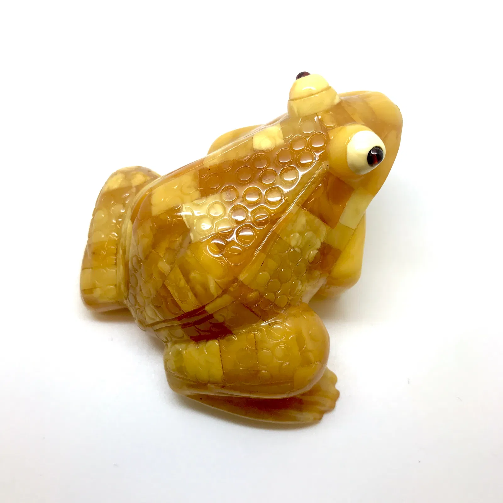 Impressive Unique Vintage Amber Statue shaped like a Frog