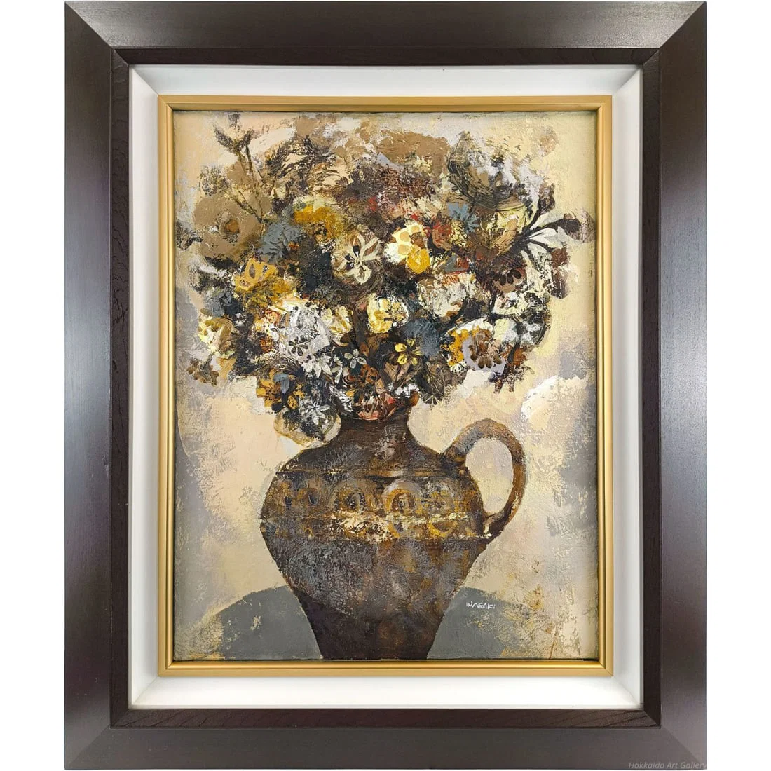 Inagaki Masaki, "HokuhO no Hana" (Northern Flowers), oil painting.
