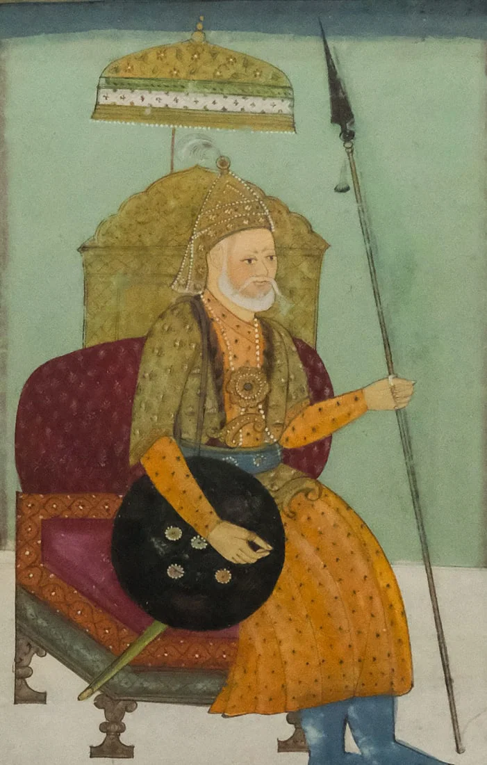 Indian Mughal School Illuminated Manuscript Page