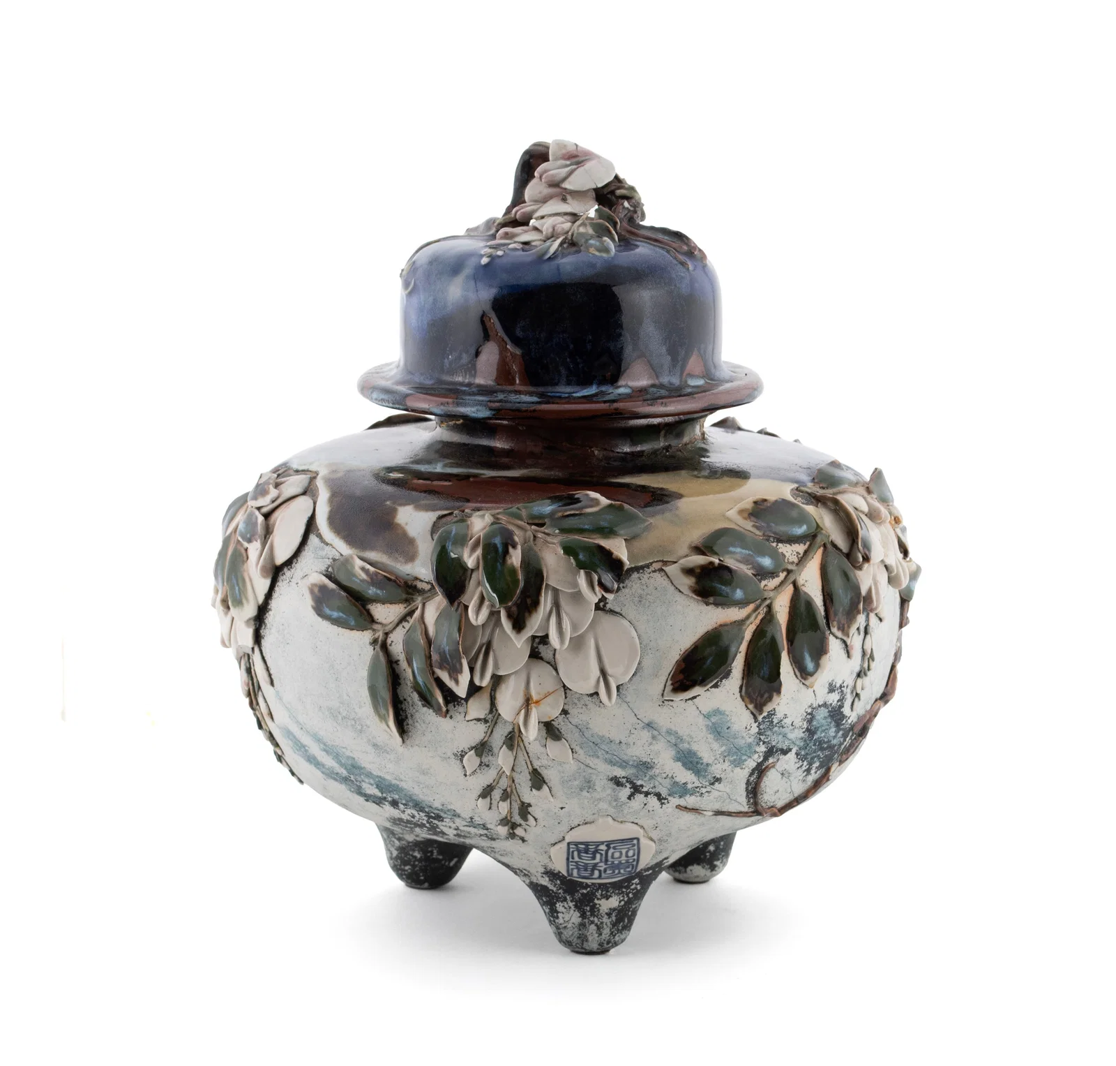 ISHIGURO KOKO SUMIDA GAWA LIDDED JARDINIERE