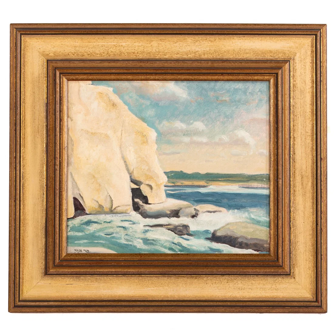 Israel Hershberg/Har-Tzvi. Coastal Scene, oil