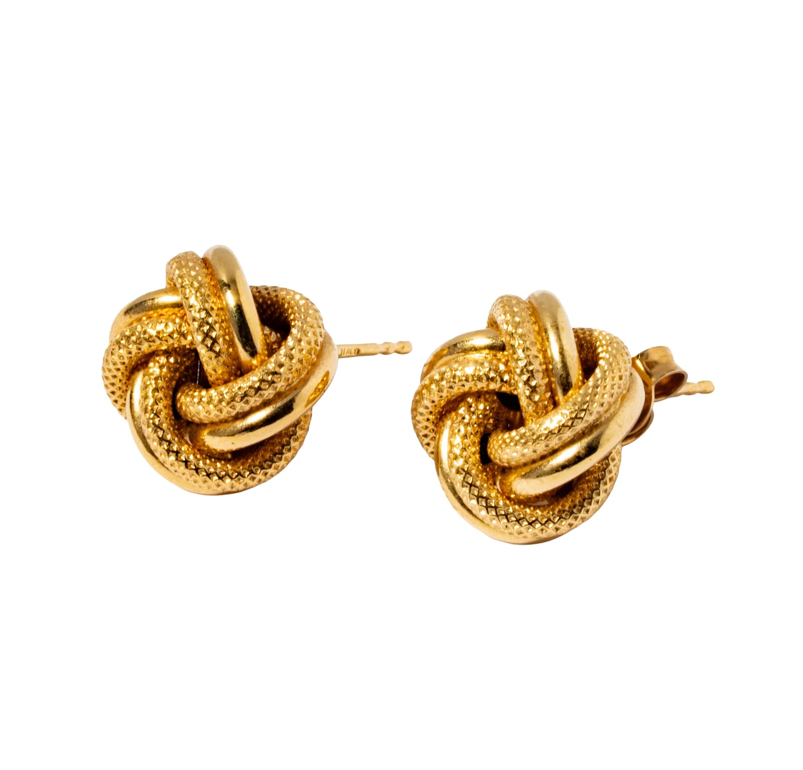 Italian 14 Karat Yellow Gold Knot Earrings