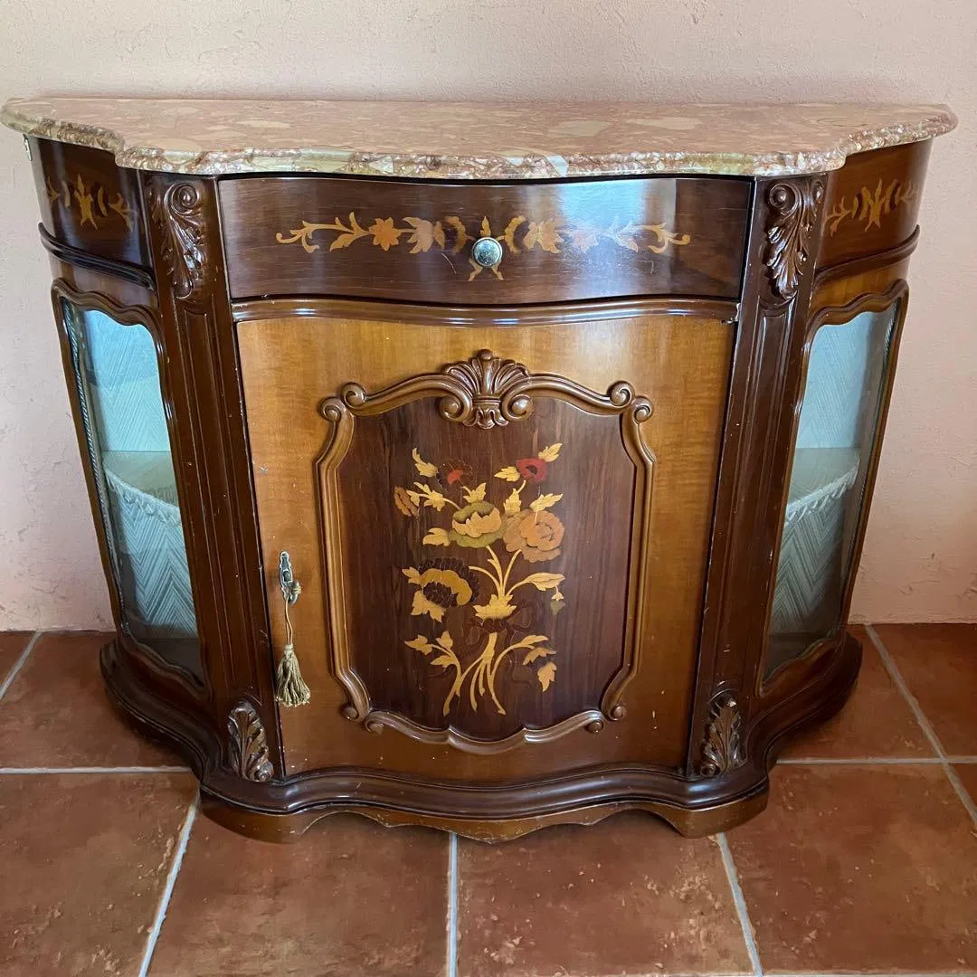 Italian EP PASI Sideboard – Marble Top with Inlay Work